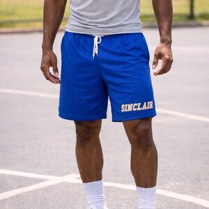 NWT Sinclair size Large hockey mesh Blue Men's athletic Shorts